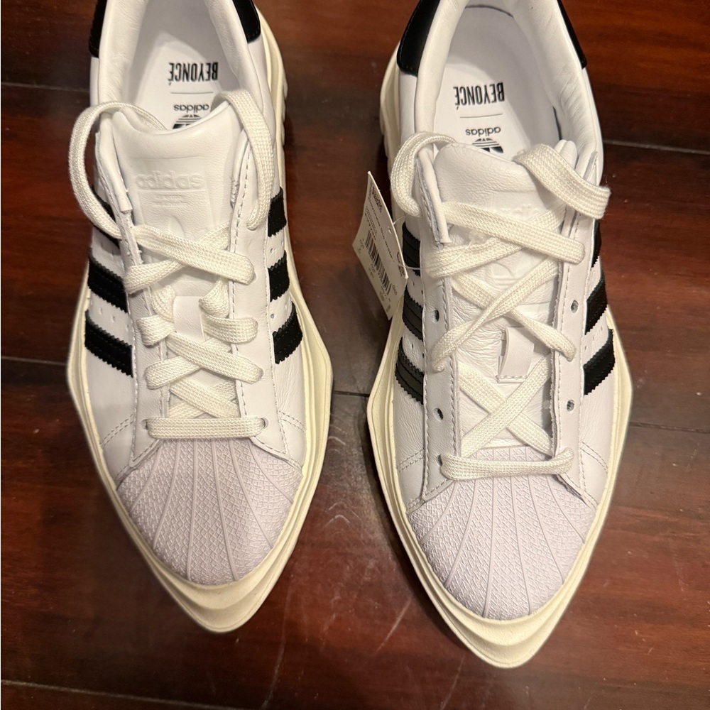 Adidas x Beyonce  White and Black Sneakers